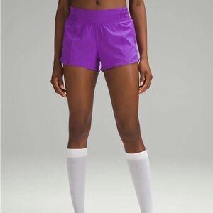 Lululemon Atomic Purple Hotty Hot High Rise 2.5 in Shorts